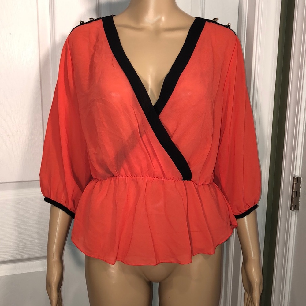 Jon and Anna New York top. Bought NWT never worn. Orange-red
